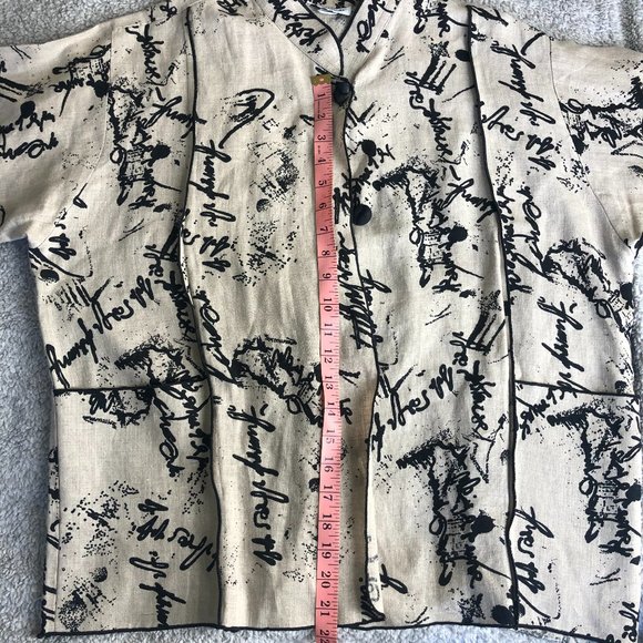 VINTAGE LOUIS SIMON LINEN SHIRT SIZE S - Picture 8 of 11